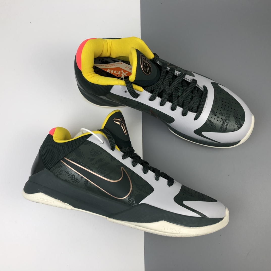 300  Nike Zoom Kobe V Protro ”EYBL” 科比5 精英绿 2020复刻低帮运动篮球鞋 CD4991-300