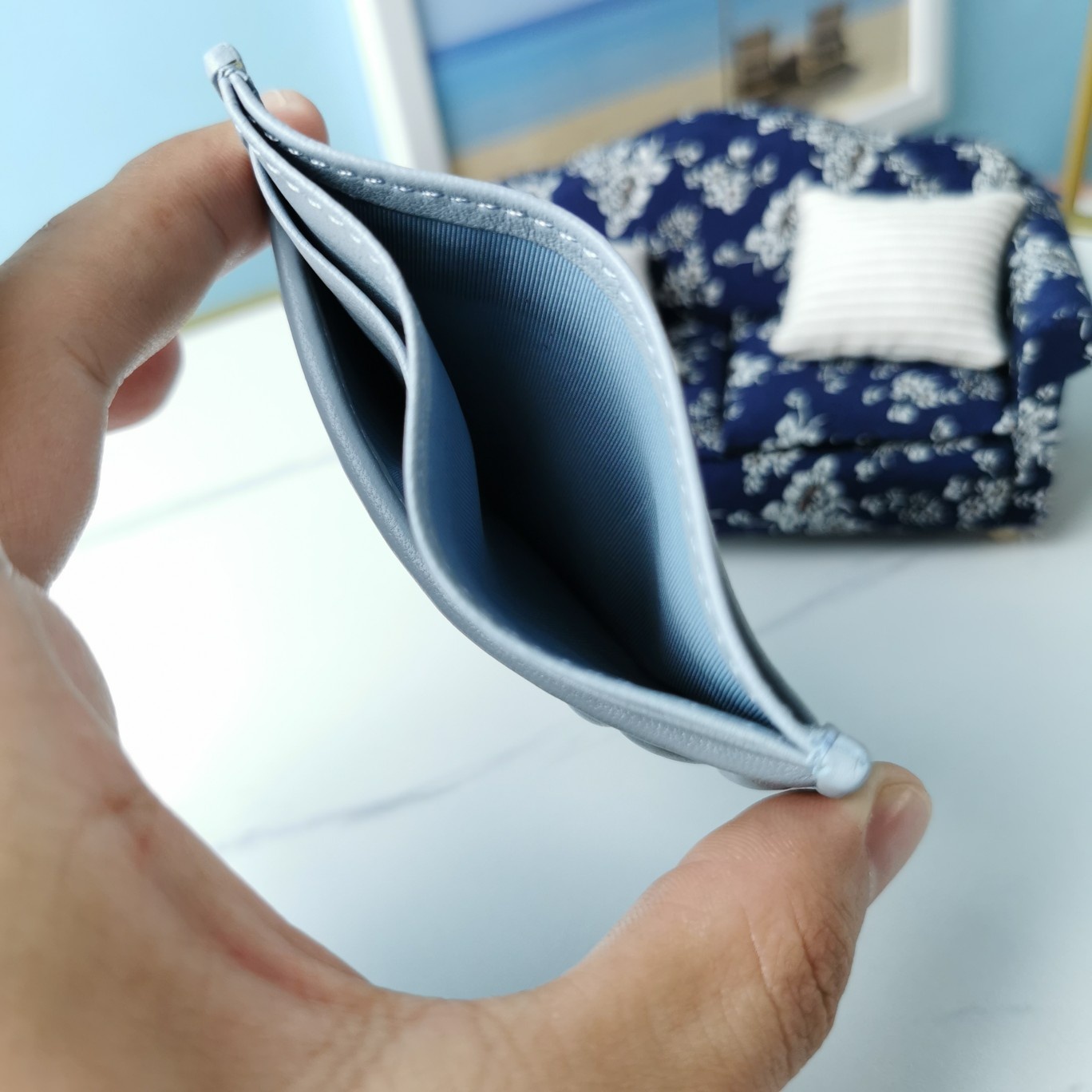 MIUMIU缪缪顶级进口小羊皮材质Matelasse花纹图案新款卡夹5MC076