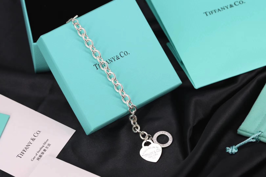 Tiffany & Co. Tiffany&Co.蒂芙尼心牌针扣手链