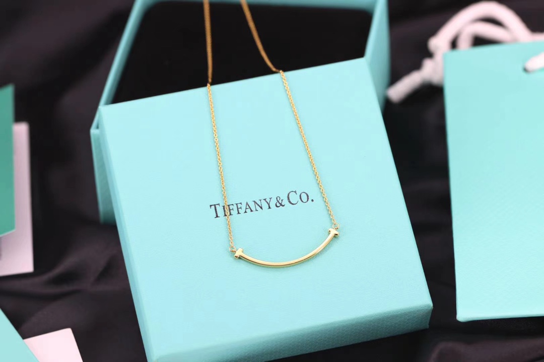 Tiffany & Co. Tiffany&Co.黄金满钻微笑项链
