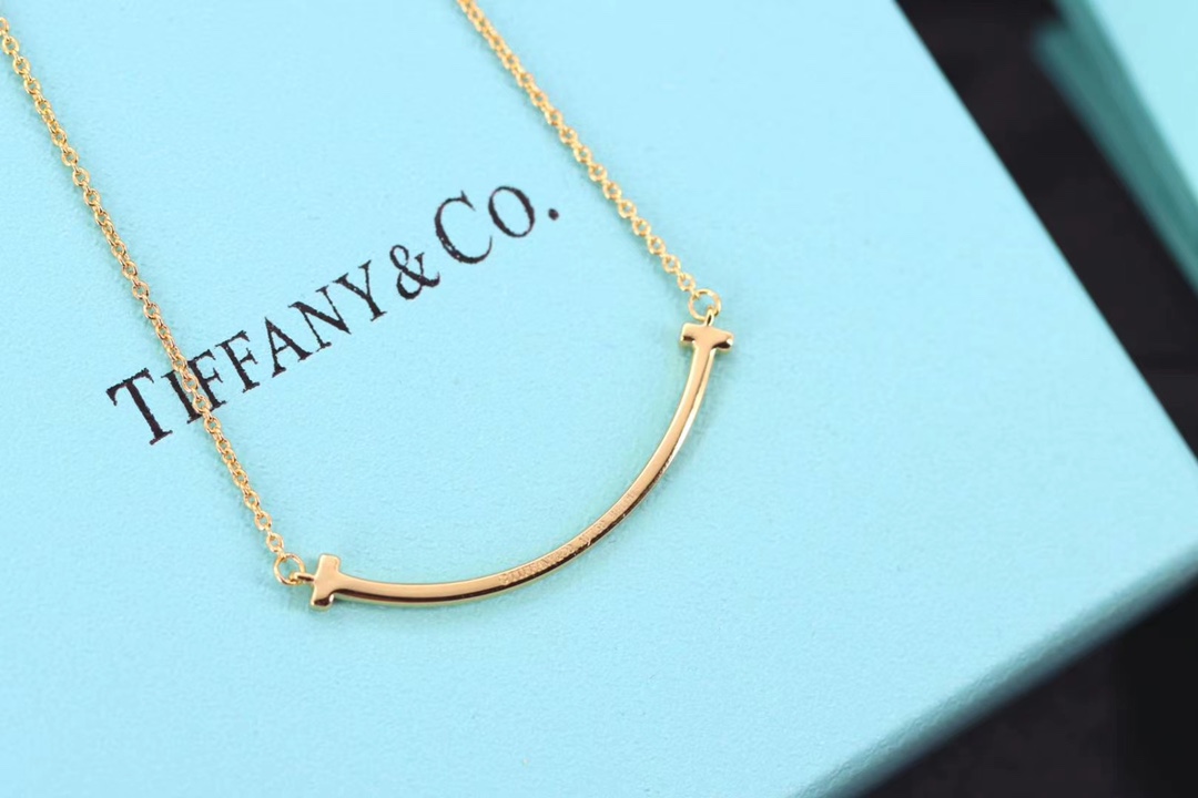 Tiffany & Co. Tiffany&Co.黄金满钻微笑项链