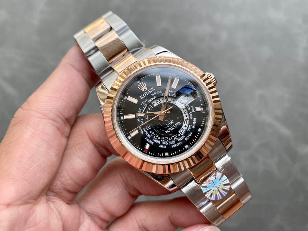 ロレックス 天行者シリーズ DIW改装版 - 世界地図搭載のダブルタイムゾーン腕時計