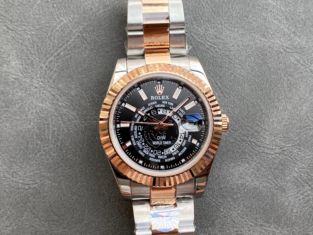 ロレックス 天行者シリーズ DIW改装版 - 世界地図搭載のダブルタイムゾーン腕時計