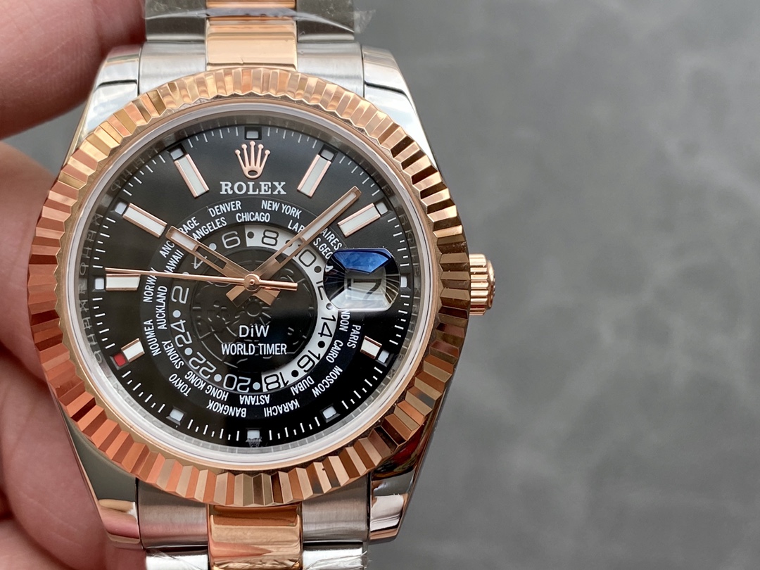 ロレックス 天行者シリーズ DIW改装版 - 世界地図搭載のダブルタイムゾーン腕時計