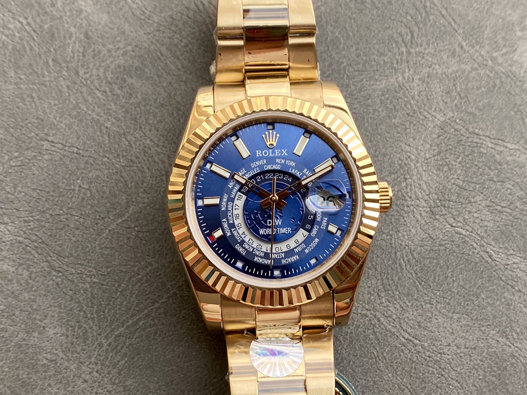 ロレックス ロールキン タイムグローブ 世界地図デザイン 自動巻き腕時計