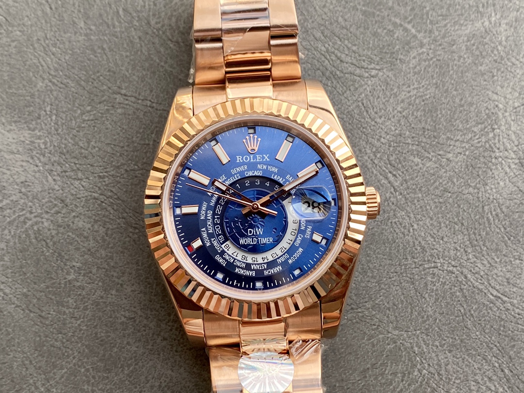 ロレックス 天行者シリーズDIW改装款 - 世界地図デザインのダブルタイムゾーン腕時計