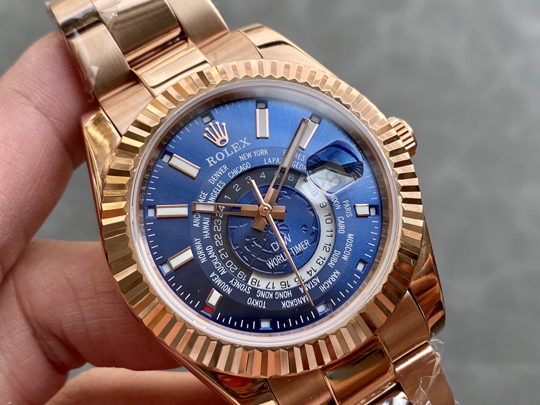 ロレックス 天行者シリーズDIW改装款 - 世界地図デザインのダブルタイムゾーン腕時計