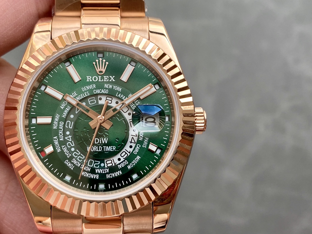 Rolex 天行者シリーズ DIW改装版 - 世界地図付きのダブルタイムゾーン腕時計