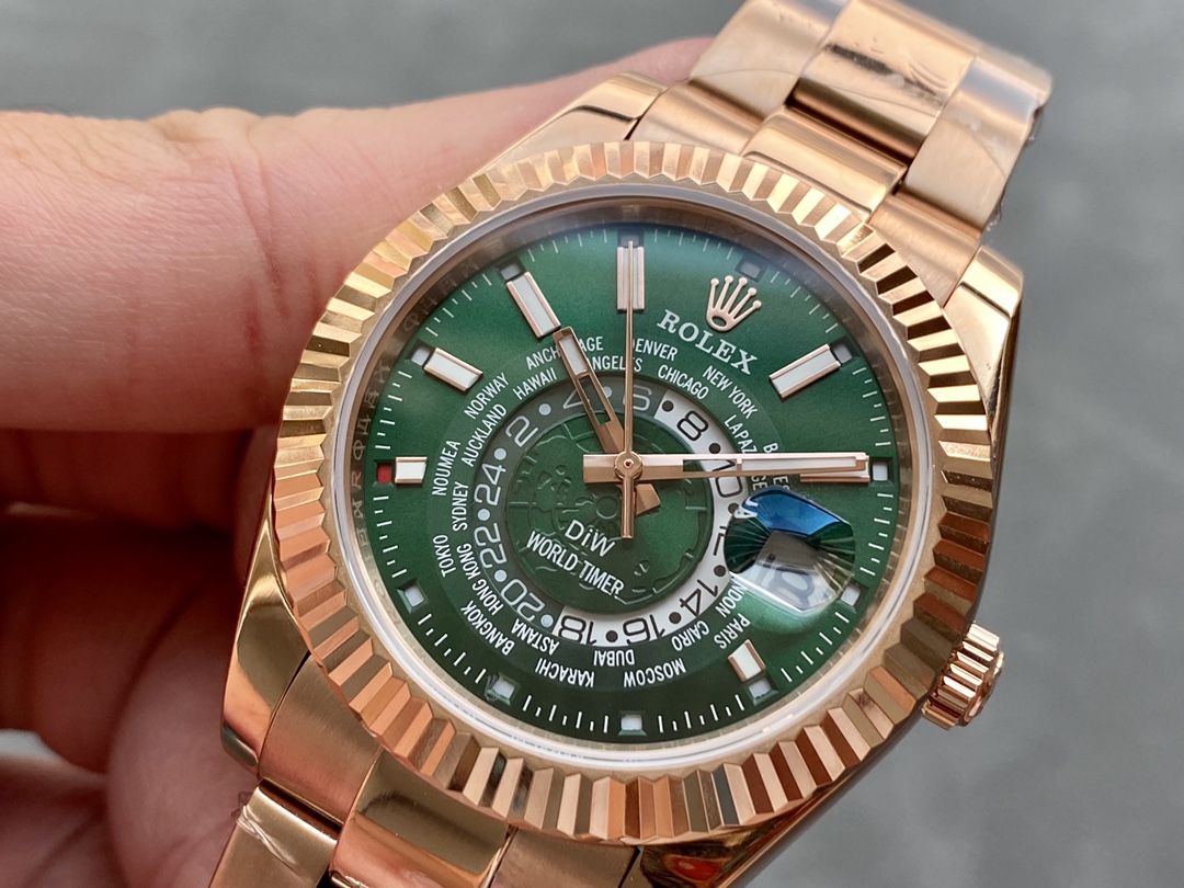 Rolex 天行者シリーズ DIW改装版 - 世界地図付きのダブルタイムゾーン腕時計