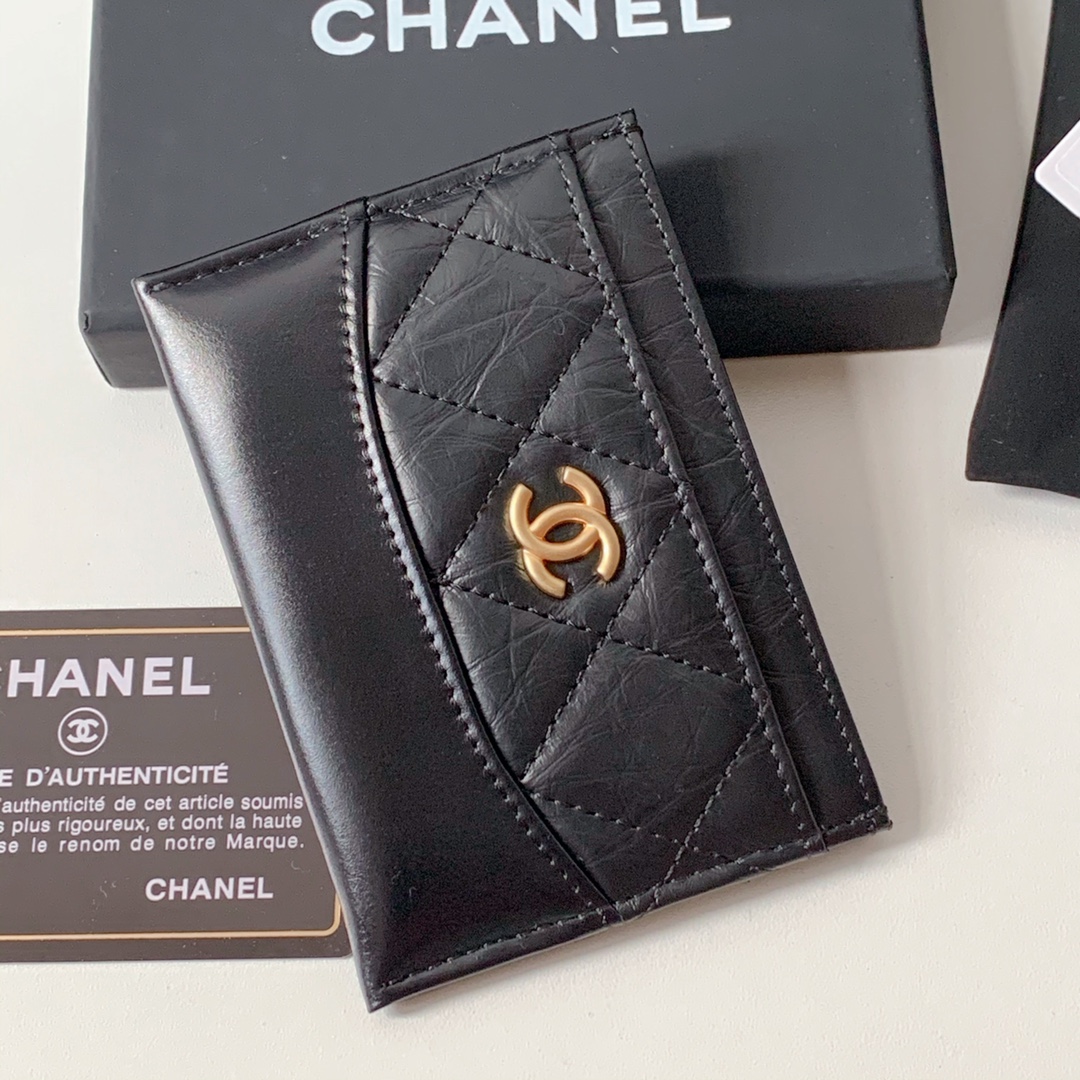 Chanel 19系列新品 流浪包菱格 胎牛皮拼色卡包 钱夹 尺寸：11*7.5