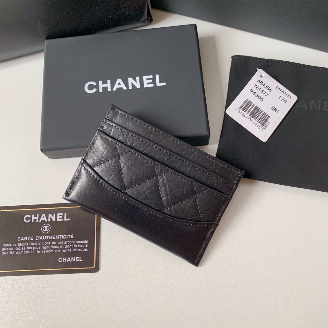 Chanel 19系列新品 流浪包菱格 胎牛皮拼色卡包 钱夹 尺寸：11*7.5
