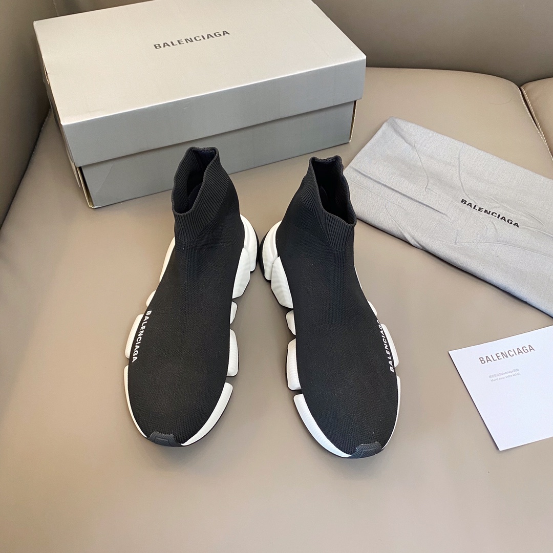 Blanco y negro balenciaga·Balenciaga 2021ss últimos calcetines y zapatos SPEED2.0 ⬆¡Versión superior! ¡Las últimas suel…