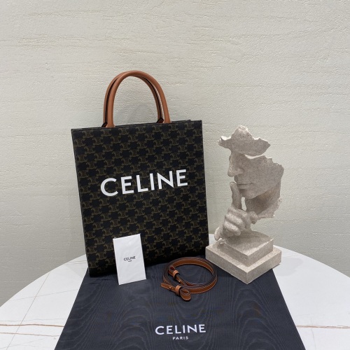 Celine CABAS TRIOMPHE Small Vertical Tote Bag in Coated Canvas 1 Celine CABAS TRIOMPHE Small Vertical Tote Bag in Coated Canvas