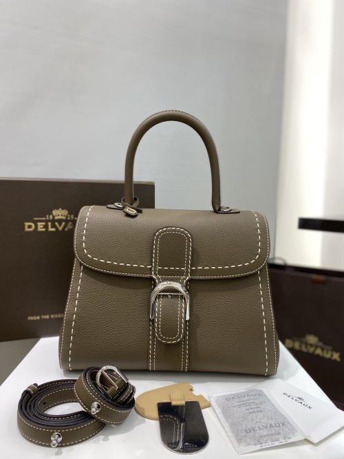 Delvaux Brillant Handbag: Belgian Royal Brand, Elephant Grey Leather, Adjustable Strap 1 Delvaux Brillant Handbag: Belgian Royal Brand, Elephant Grey Leather, Adjustable Strap