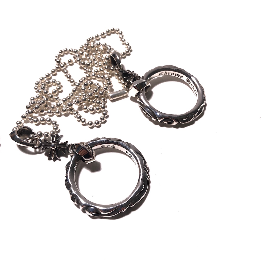 Chrome Hearts 𝗖𝗵𝗿𝗼𝗺𝗲 𝗛𝗲𝗮𝗿𝘁𝘀 克罗心 十字花蔓藤圆环项链