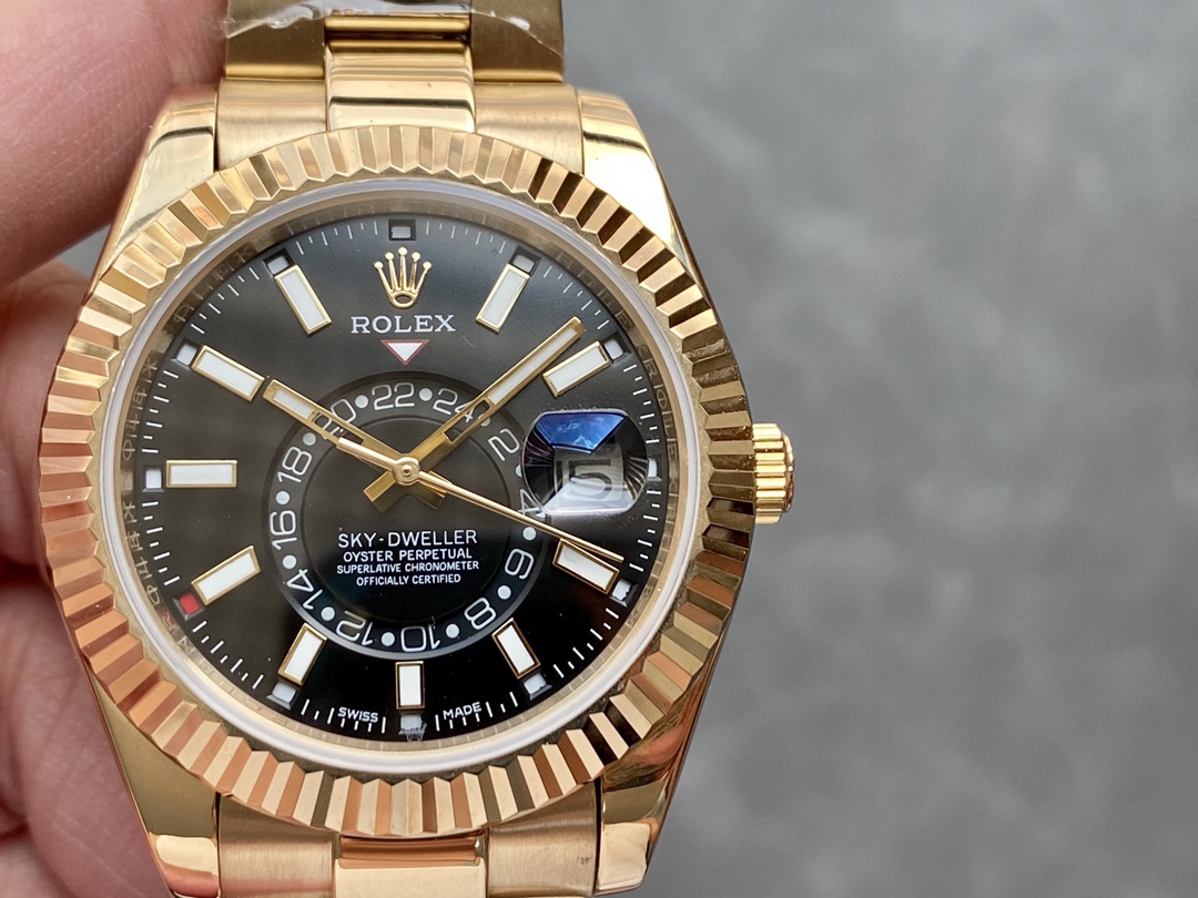 ロレックス SKY 天行者シリーズ 42mm 自動巻きダブルタイムゾーン腕時計