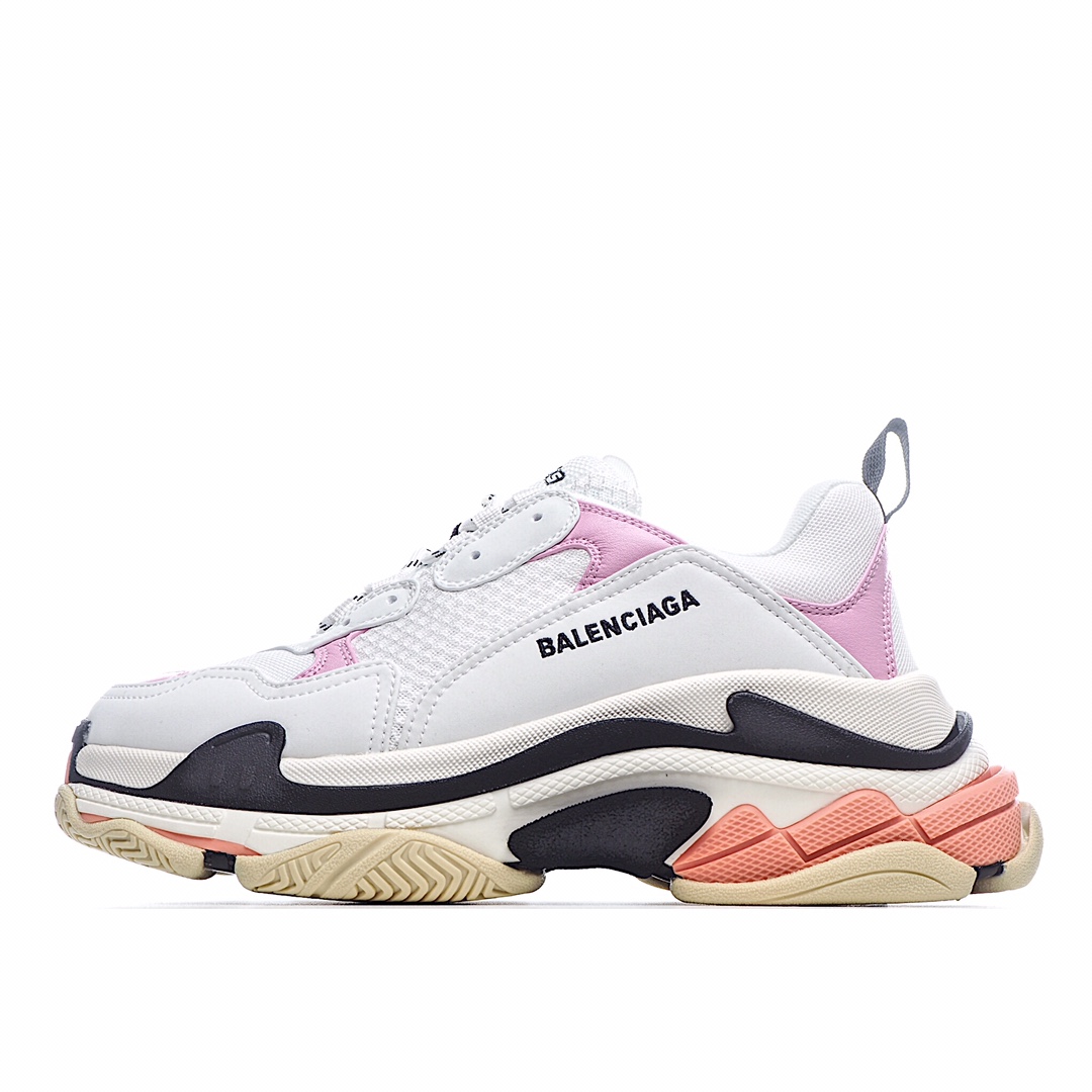 J5 Balenciaga  Triple S 巴黎世家 官方发售版本意产纯原版本 全码出货通知‼正确字体电绣 粗细、位置、大小正确侧边TPU 透气孔匹配意产原版正确八层分离大底，TPU软底 原版一致”Balenciaga ” 大底LOGO 立体感十足原厂皮料水洗做旧 采购原厂网纱
