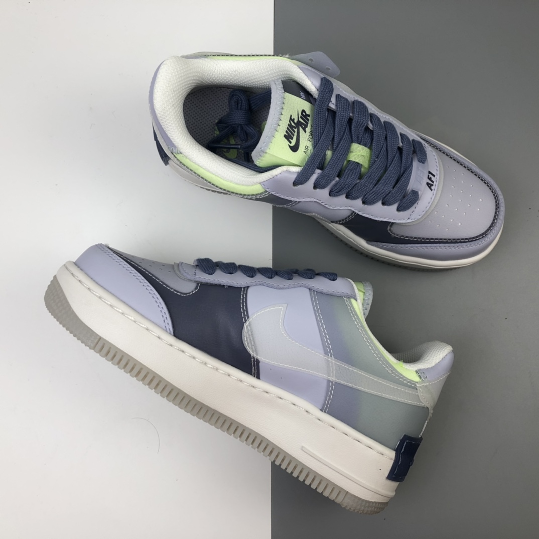 200 Nike Air Force 1 Shadow 空军一号轻量增高低帮百搭板鞋”拼接马卡龙” CK6561-001