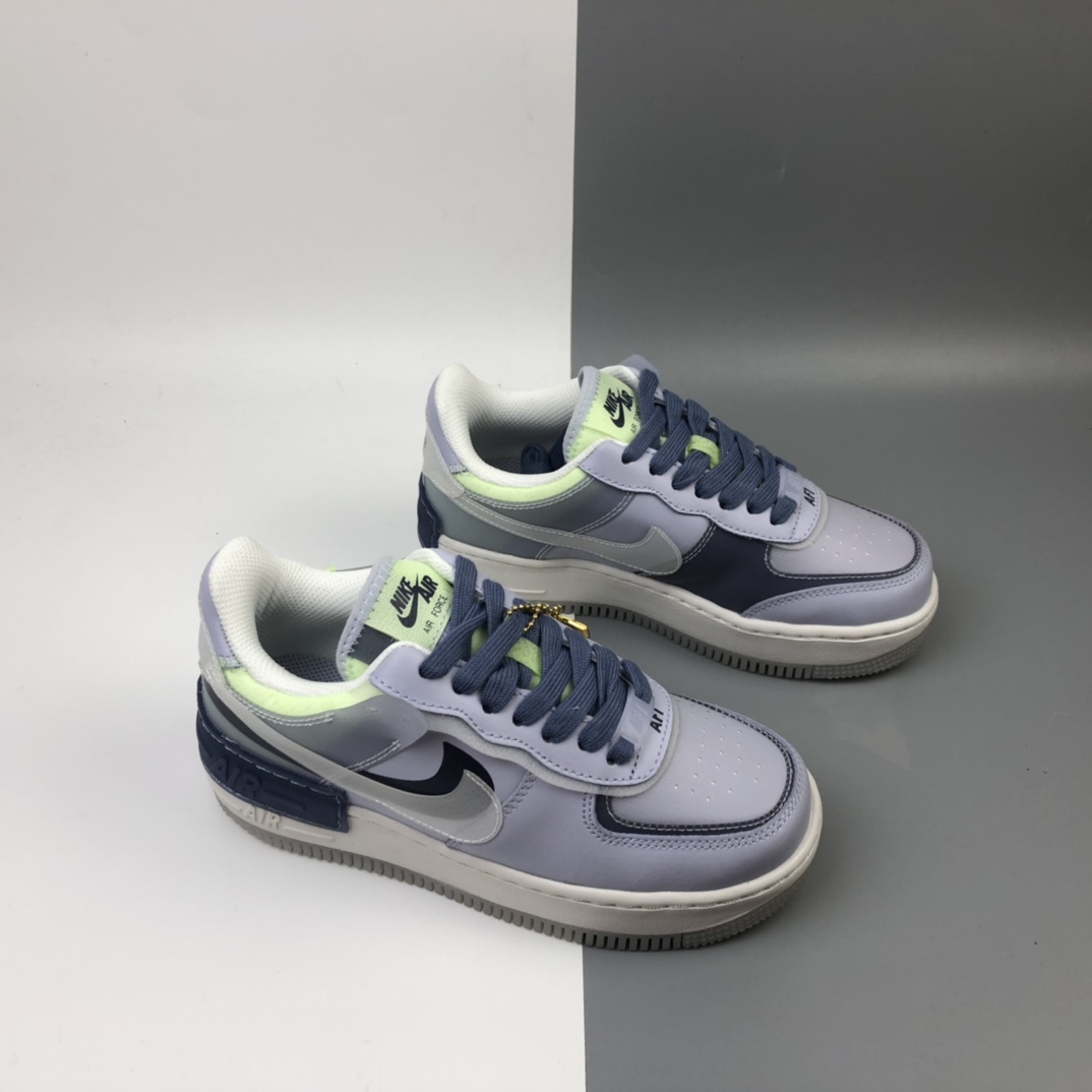 200 Nike Air Force 1 Shadow 空军一号轻量增高低帮百搭板鞋”拼接马卡龙” CK6561-001