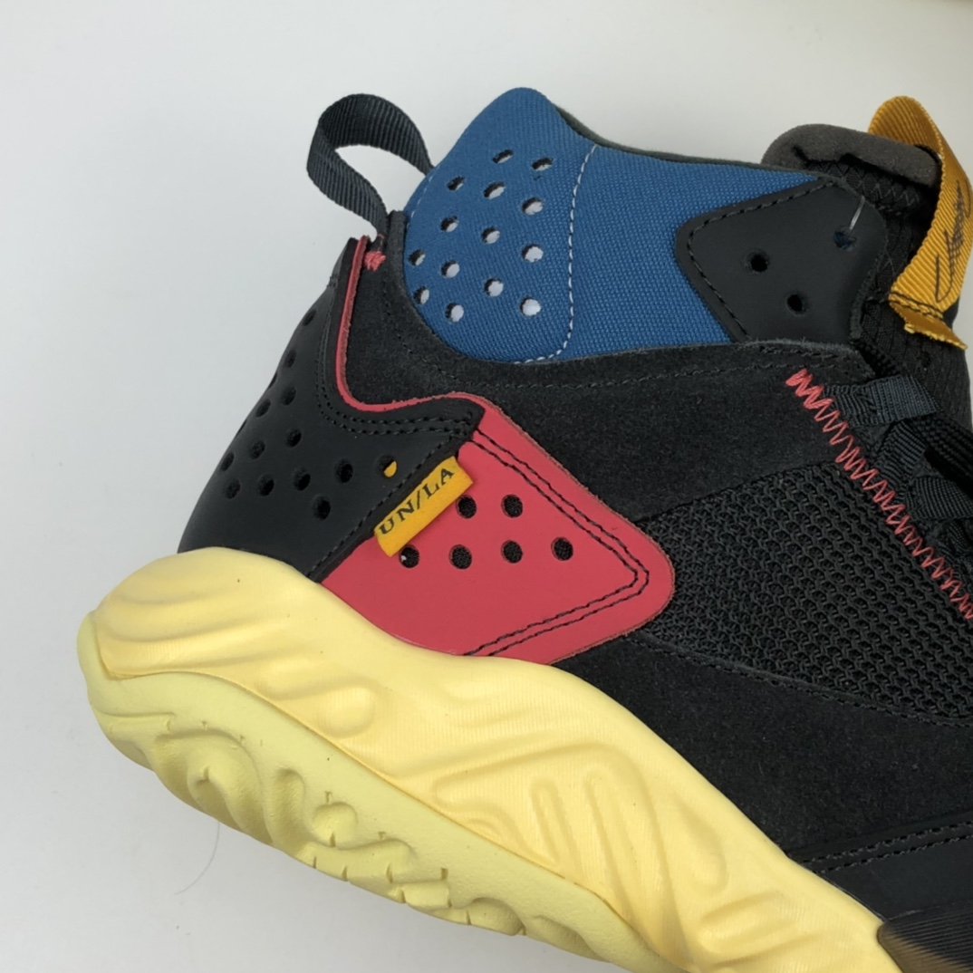 460 洛杉矶知名店铺Union LA x Air Jordan Delta React Mid”Off Noir”“黑蓝红棕黄”乔丹运动慢跑鞋 DA1951-001