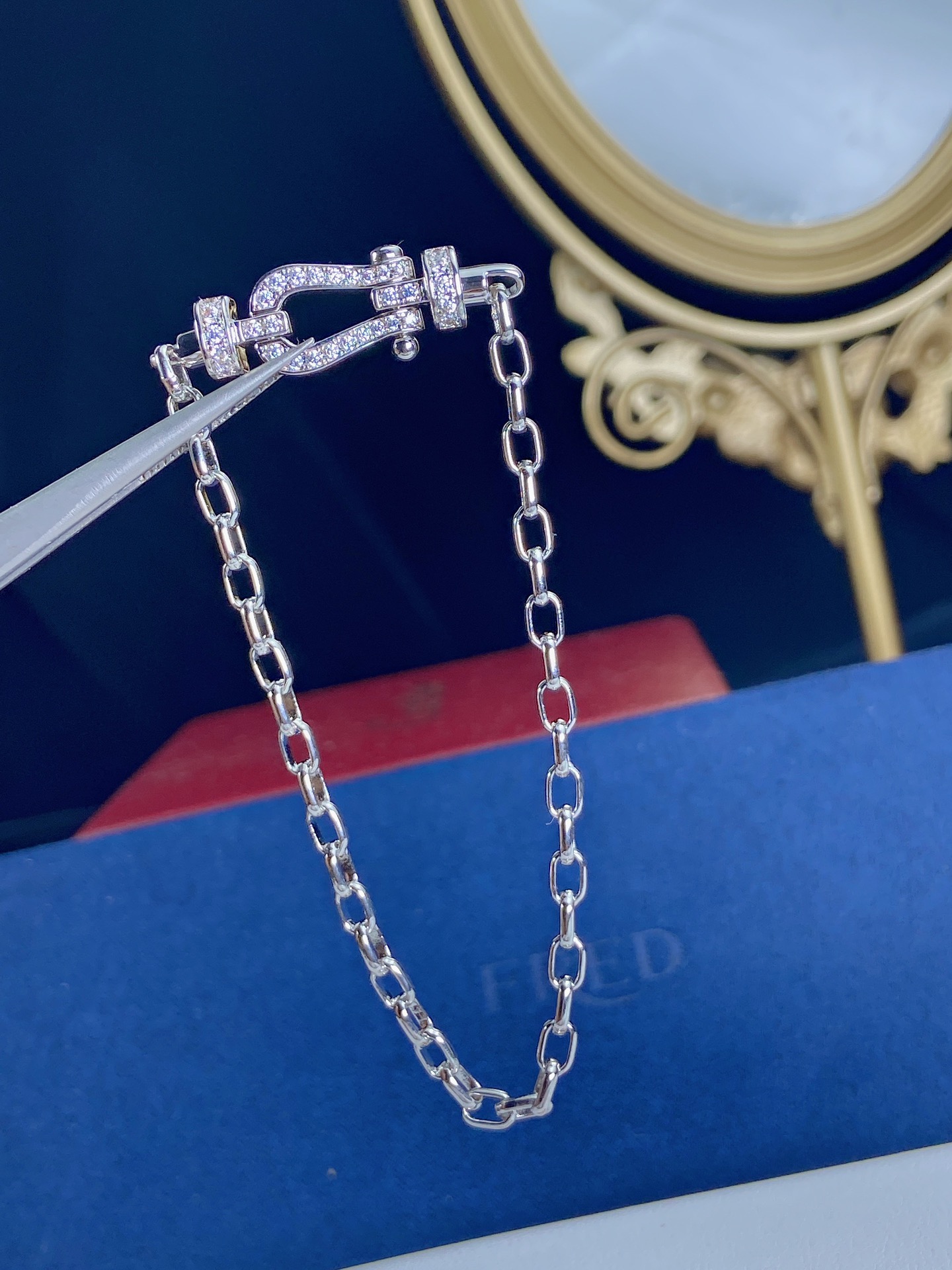 fred 链条款手链最近超级迷这款链条⛓️个人觉得比绳子款洋气很多呢而且链条款是可以戴一辈子的不像绳子消