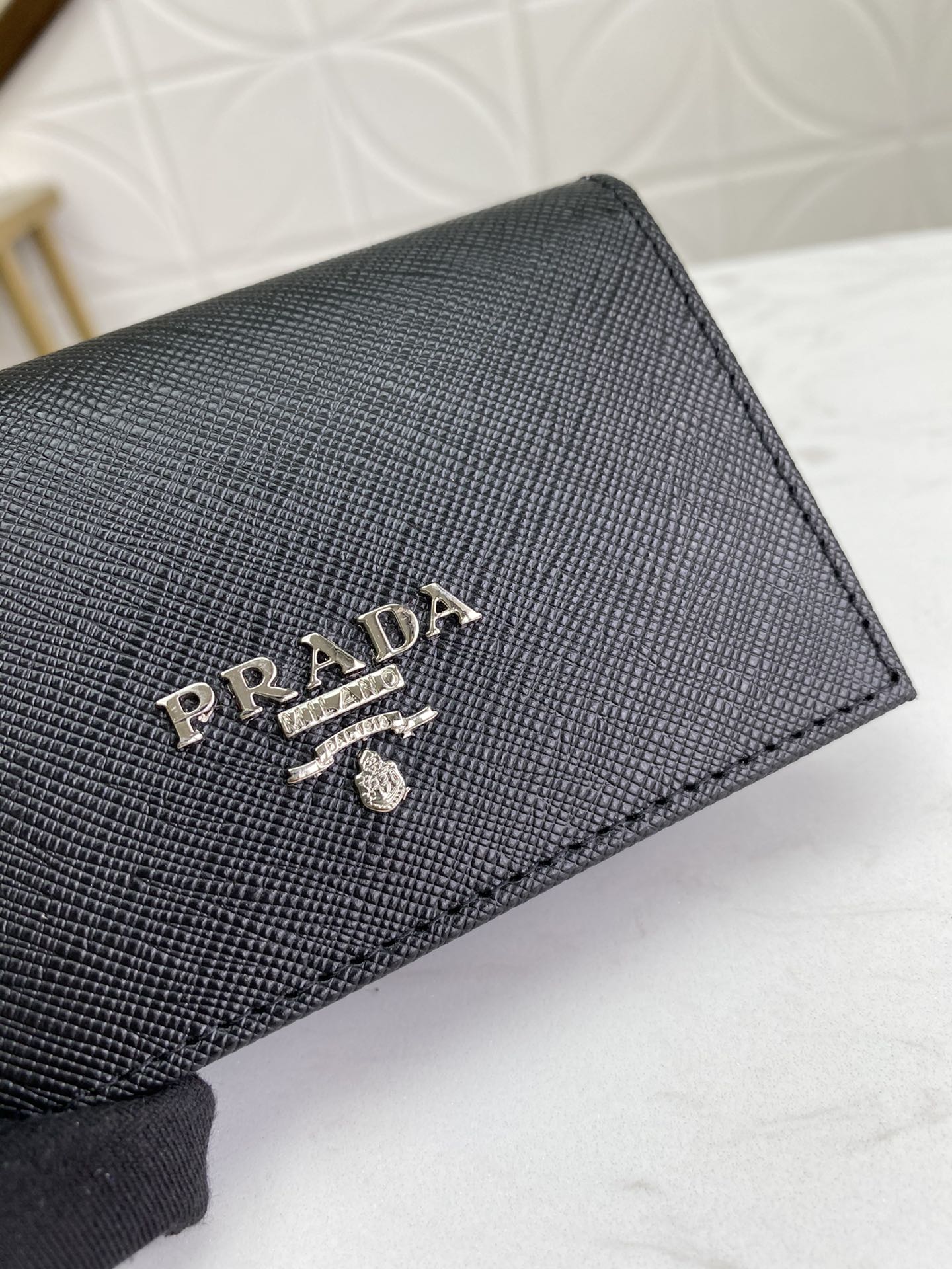 PRADA男士卡包 - イタリア製高級十字纹牛皮