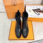 Hermes Designer
 Short Boots Calfskin Cowhide Rubber Sheepskin Fall/Winter Collection
