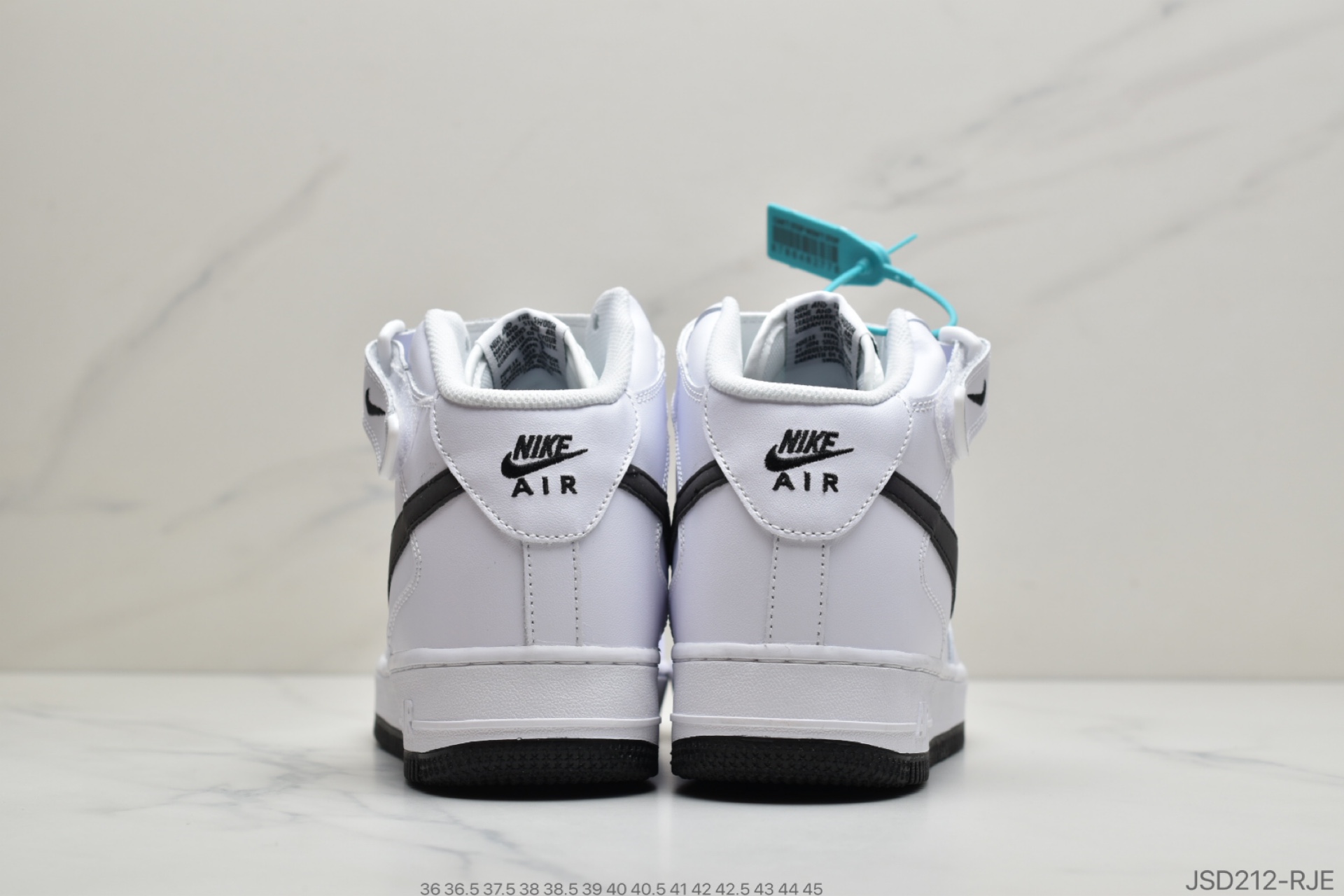 200 公司级耐克Nike Air Force 1 AF1 Mid 空军一号全白镭射勾板鞋 366731-808