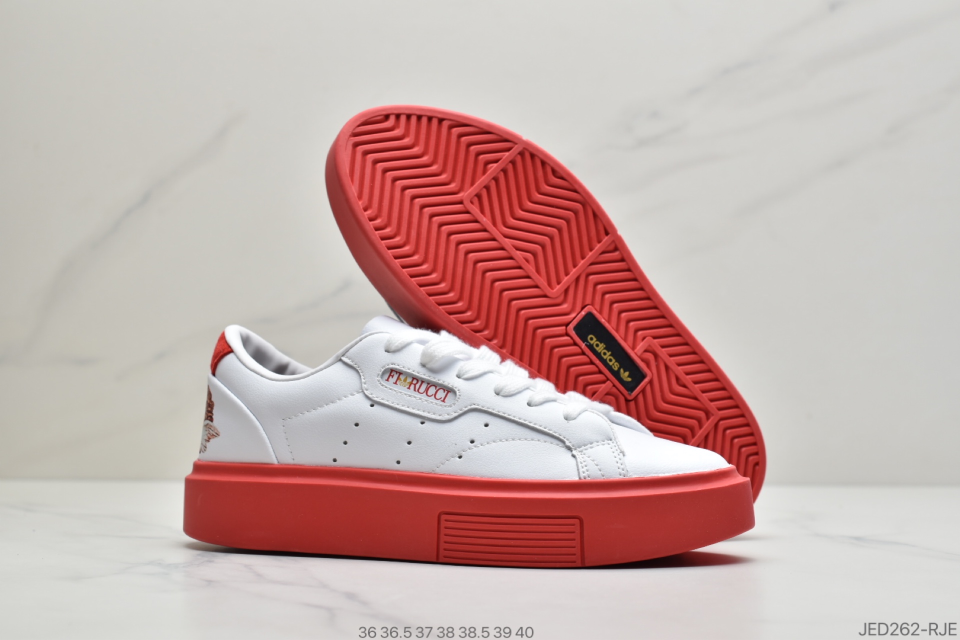 150 公司级Adidas SLEEK Super W 三叶草校园松糕厚底板鞋EE4519