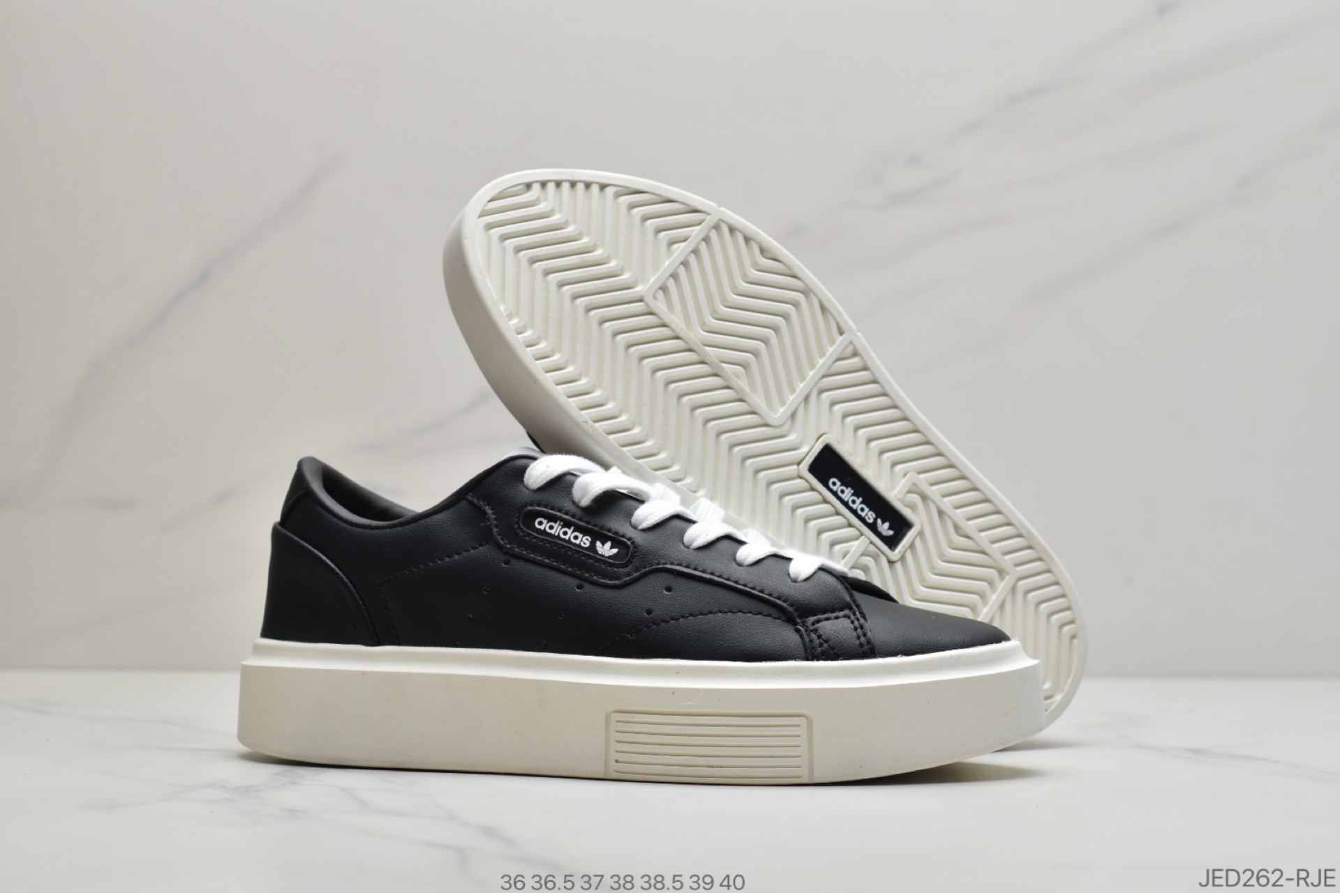 150 公司级Adidas SLEEK Super W 三叶草校园松糕厚底板鞋EE4519