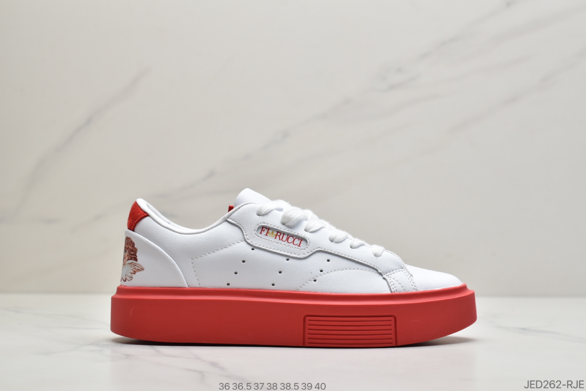 150 公司级Adidas SLEEK Super W 三叶草校园松糕厚底板鞋EE4519