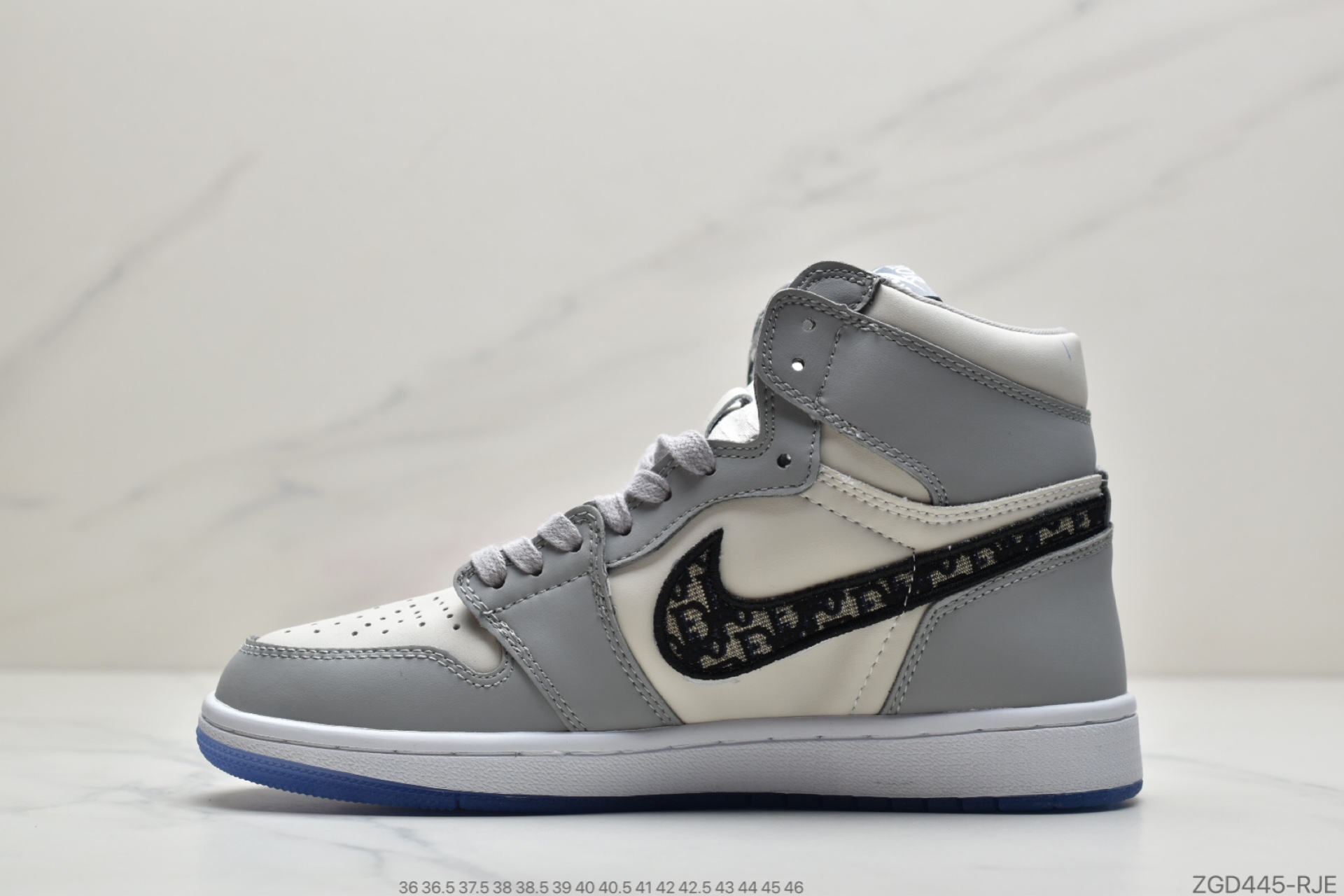 290 公司级Dior x Air  Jordan 1 High OG AJ1迪奥 跨界联名 乳白色与 Dior 灰的拼接555088