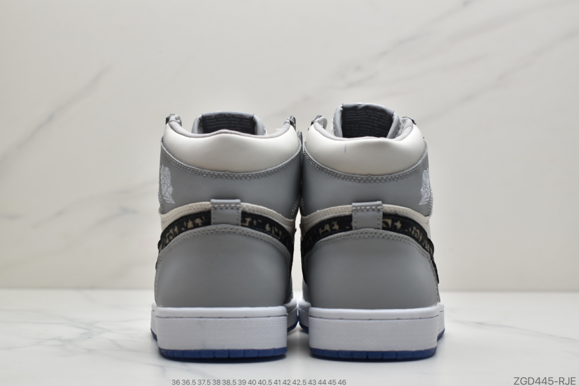 290 公司级Dior x Air  Jordan 1 High OG AJ1迪奥 跨界联名 乳白色与 Dior 灰的拼接555088