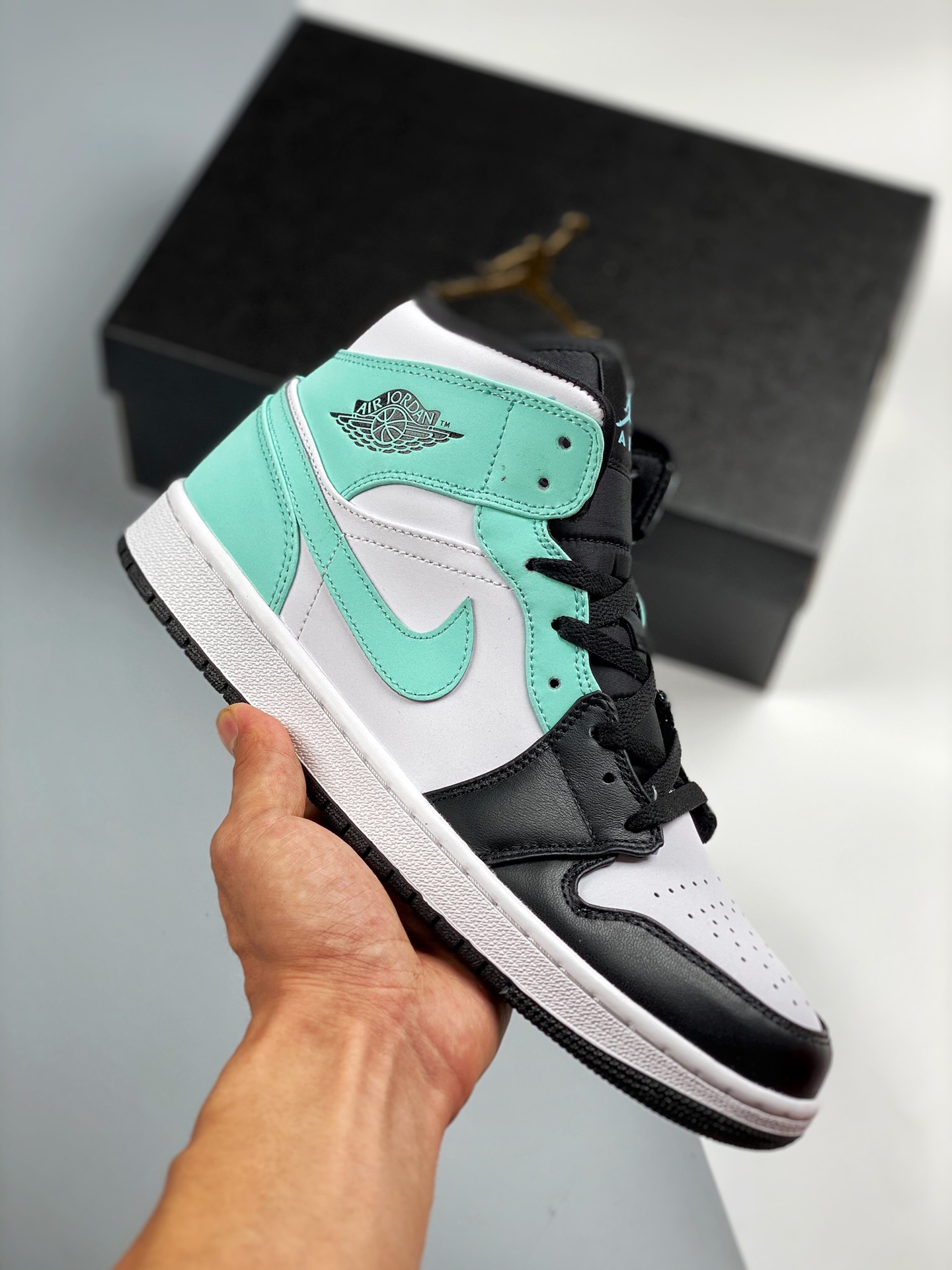 Air Jordan 1 Mid, menta, caña media, pedido de cliente de comercio exterior de Tmall, la mejor artesanía del mercado, s…
