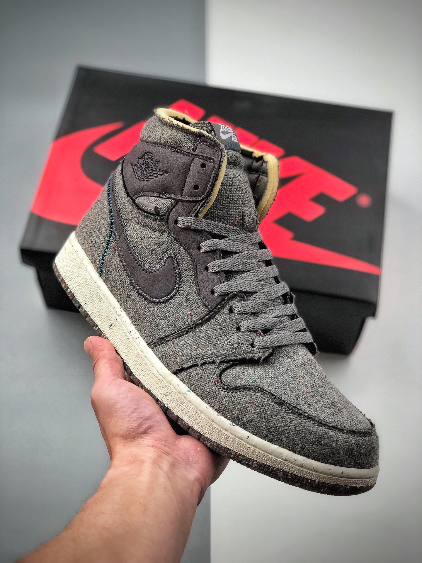 300 Air Jordan 1 Retro High OG 高帮 毛衣牛仔 AJ1 乔丹1代 CW2414-010