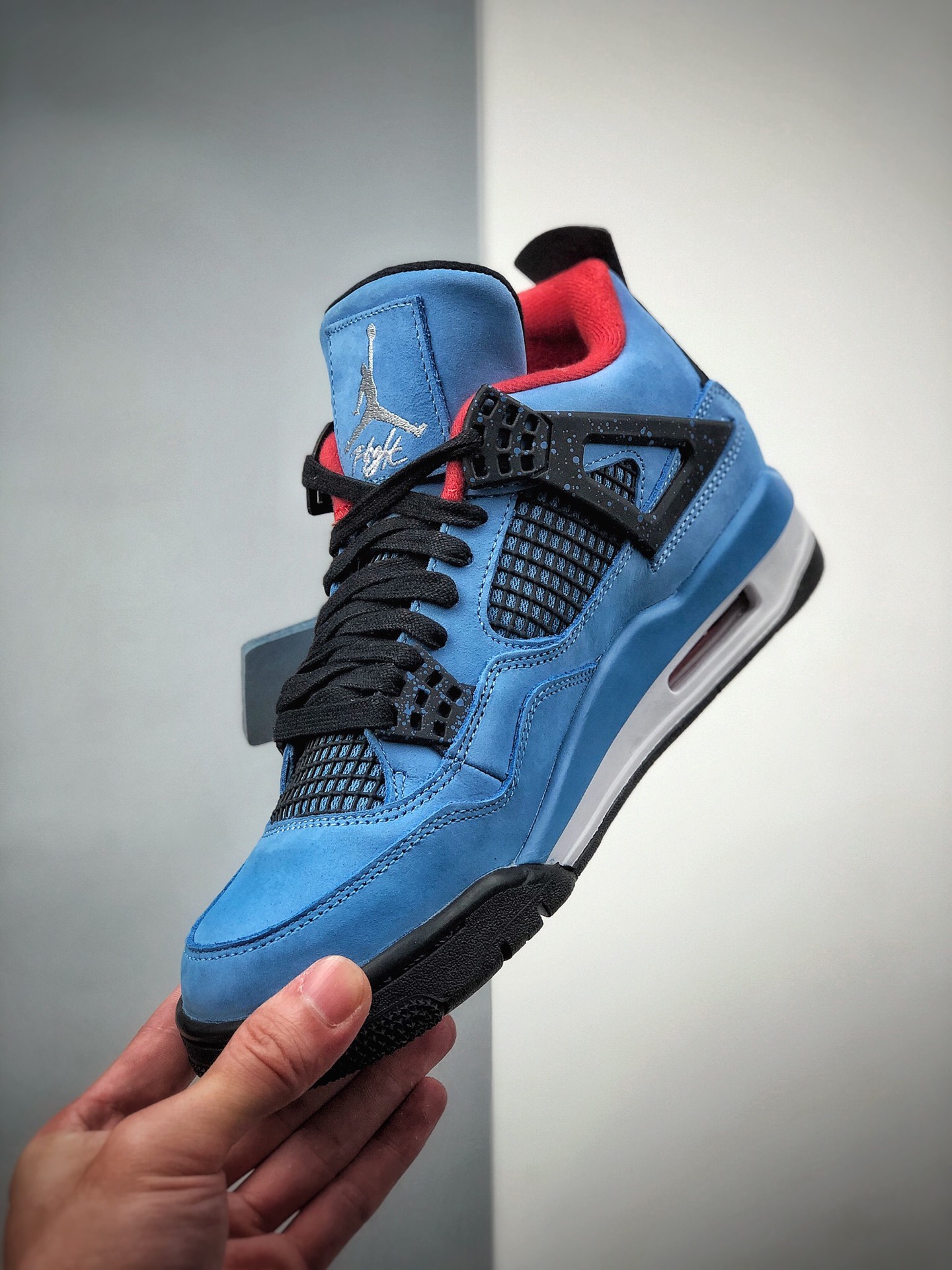 500  纯原 Air Jordan 4 x Travis scott Cactus Jack 冰蓝 308497-406