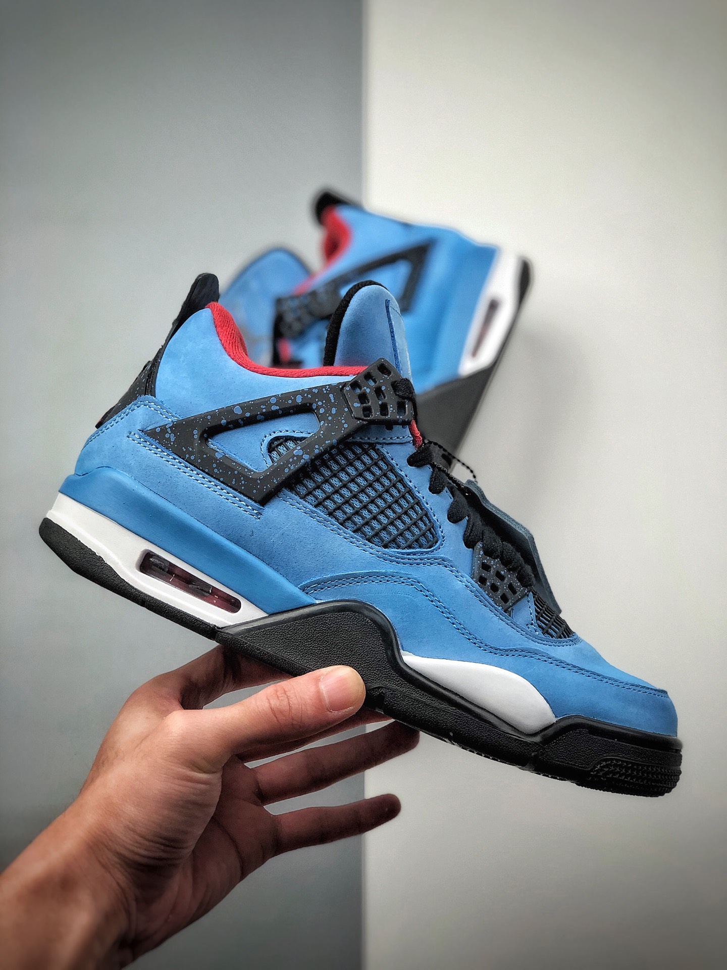 500  纯原 Air Jordan 4 x Travis scott Cactus Jack 冰蓝 308497-406