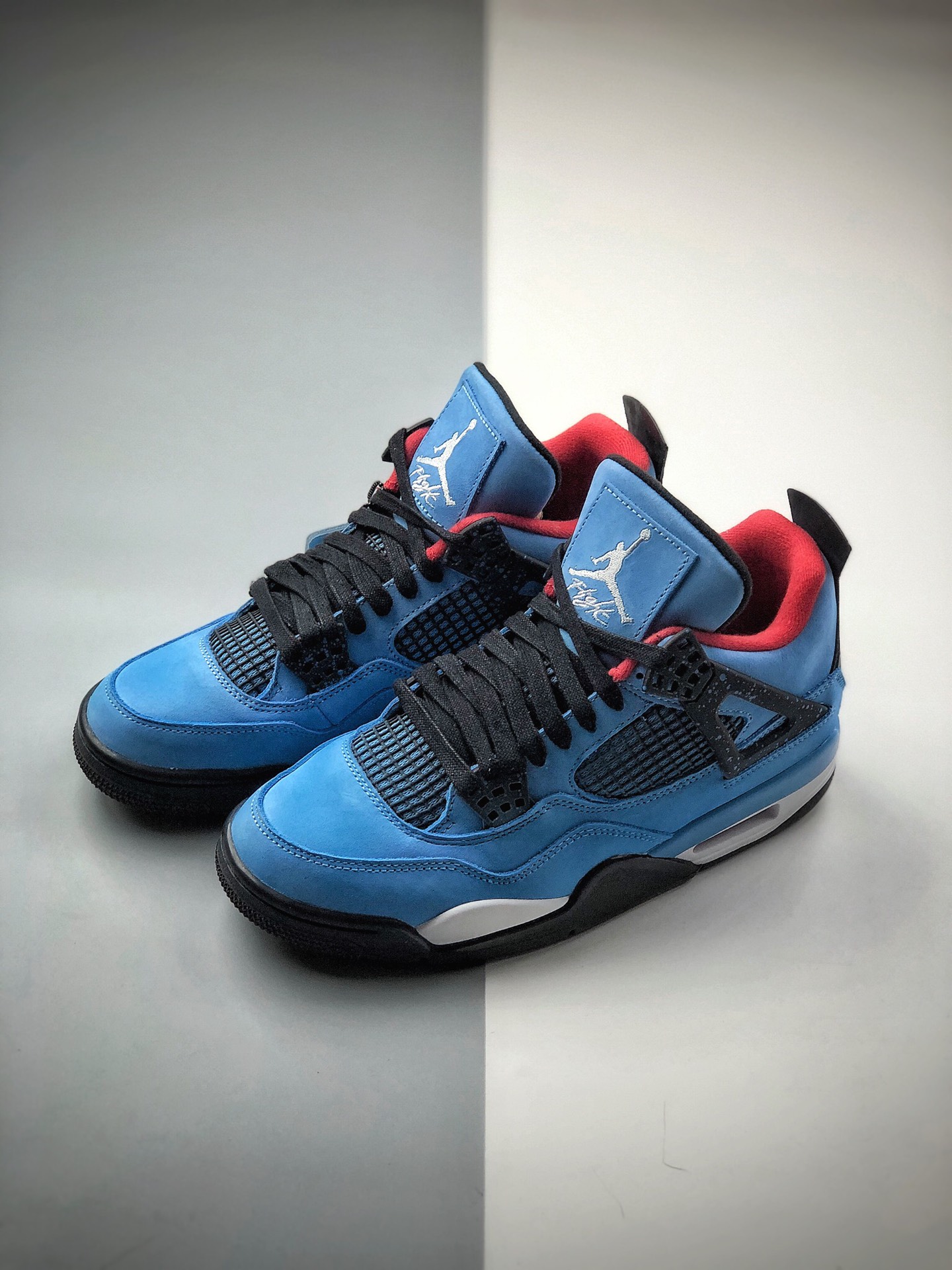 500  纯原 Air Jordan 4 x Travis scott Cactus Jack 冰蓝 308497-406