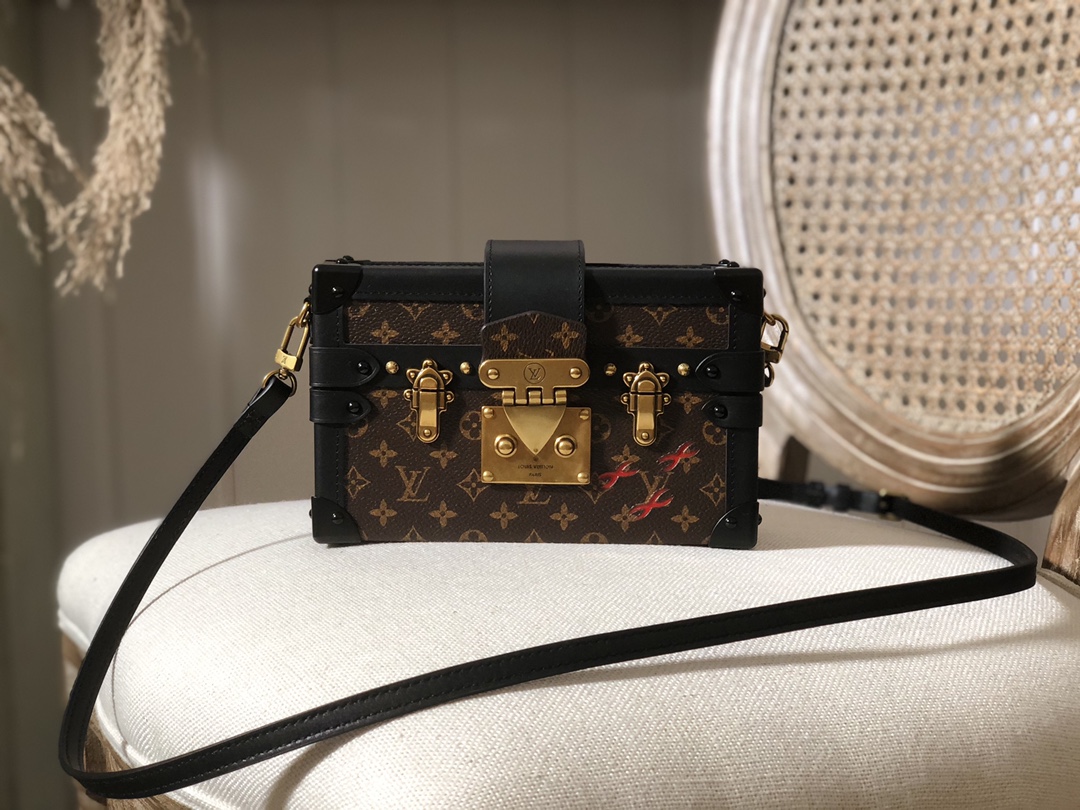 Louis Vuitton LV Petite Malle Crossbody & Shoulder Bags Shop Cheap High Quality 1:1 Replica
 Orange Red Monogram Canvas