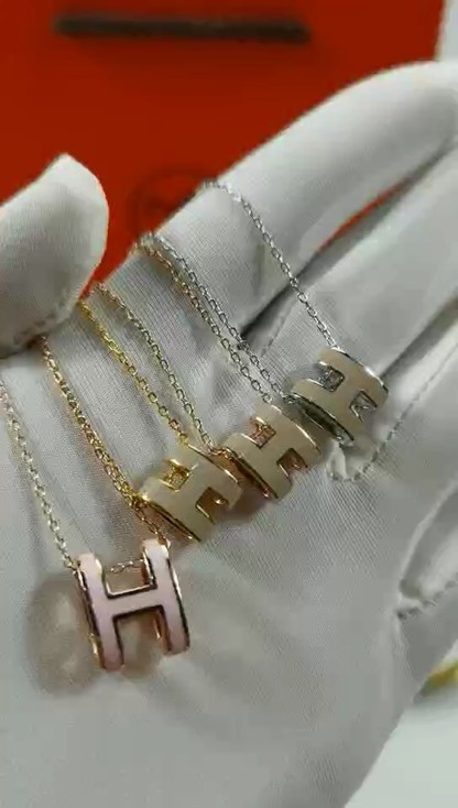 Best Quality Designer Hermes Jewelry Necklaces & Pendants Gold Platinum Rose White Yellow Mini
