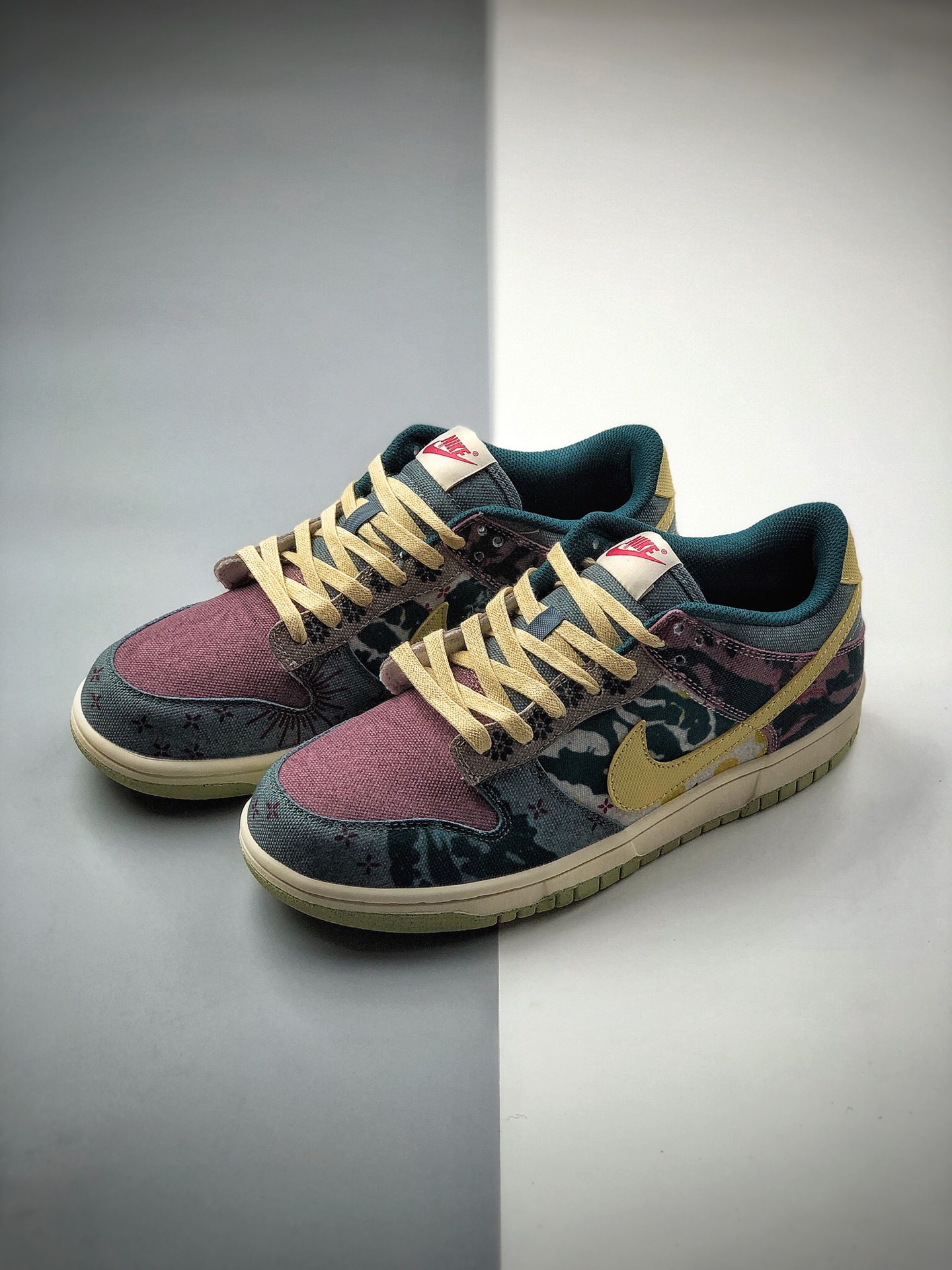 250 耐克Nike SB Dunk Low ”Lemon Wash”扣篮系列低帮休闲运动滑板板鞋“拼色扎染印花水洗” CZ9747-900