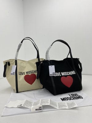 Moschino Buy Tote Bags Black Cotton Fashion Casual
