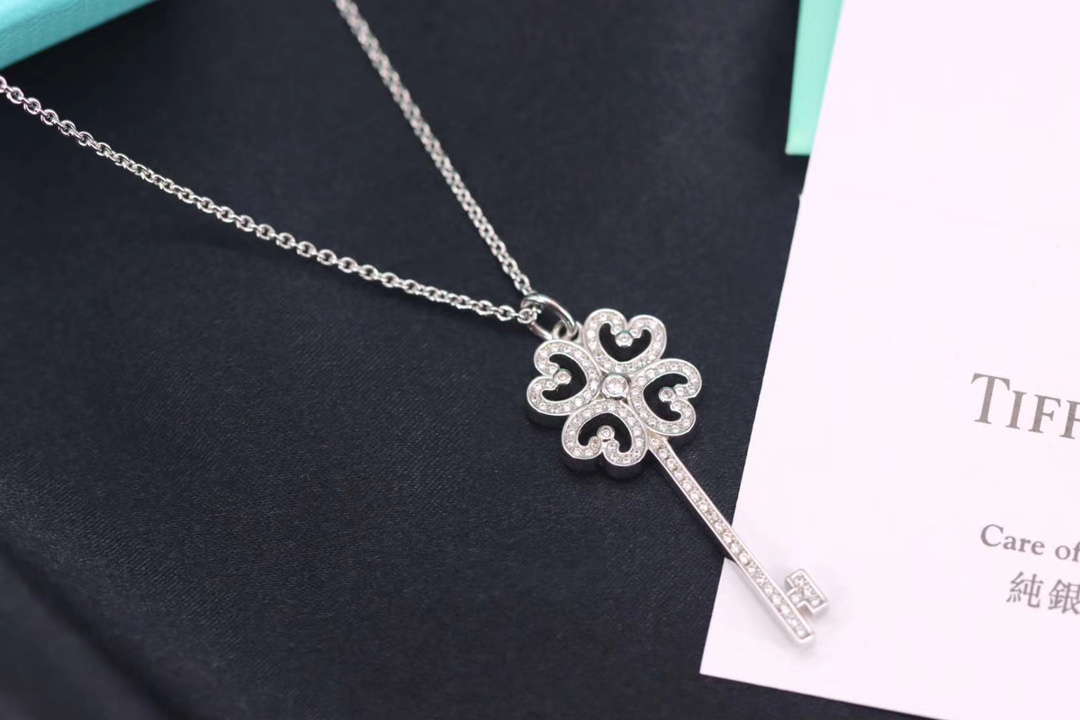 Tiffany & Co. Tiffany&Co.四叶草钥匙项链 纯银