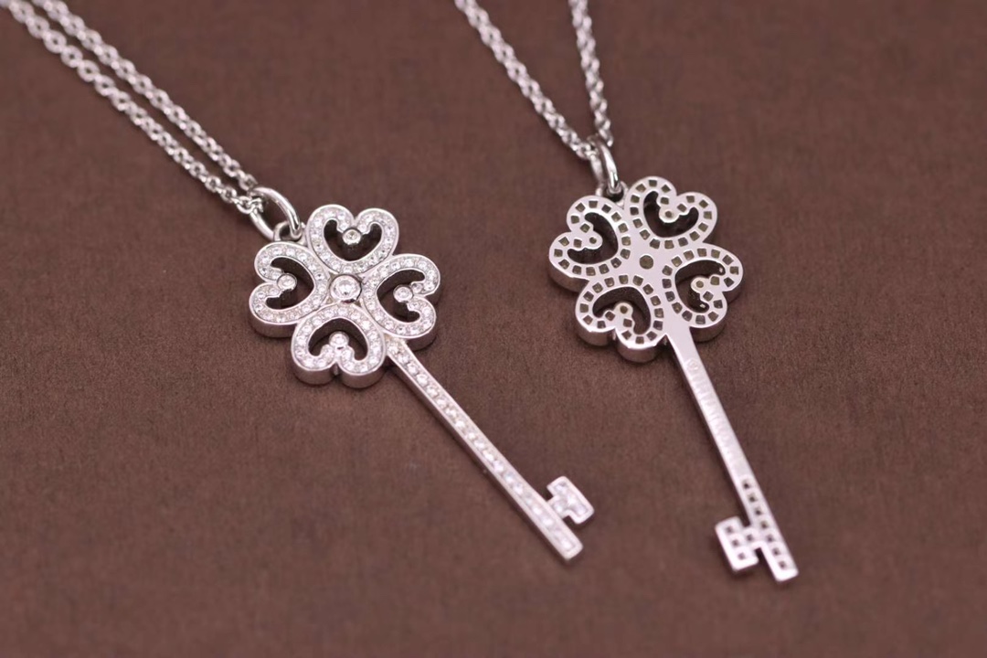 Tiffany & Co. Tiffany&Co.四叶草钥匙项链 纯银