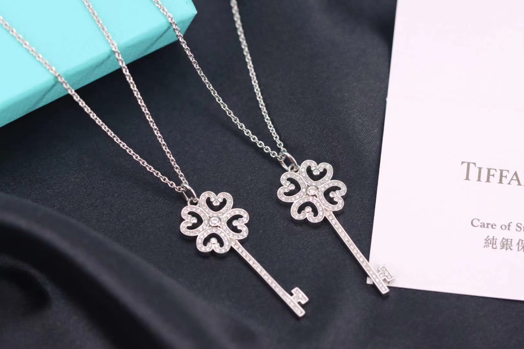 Tiffany & Co. Tiffany&Co.四叶草钥匙项链 纯银