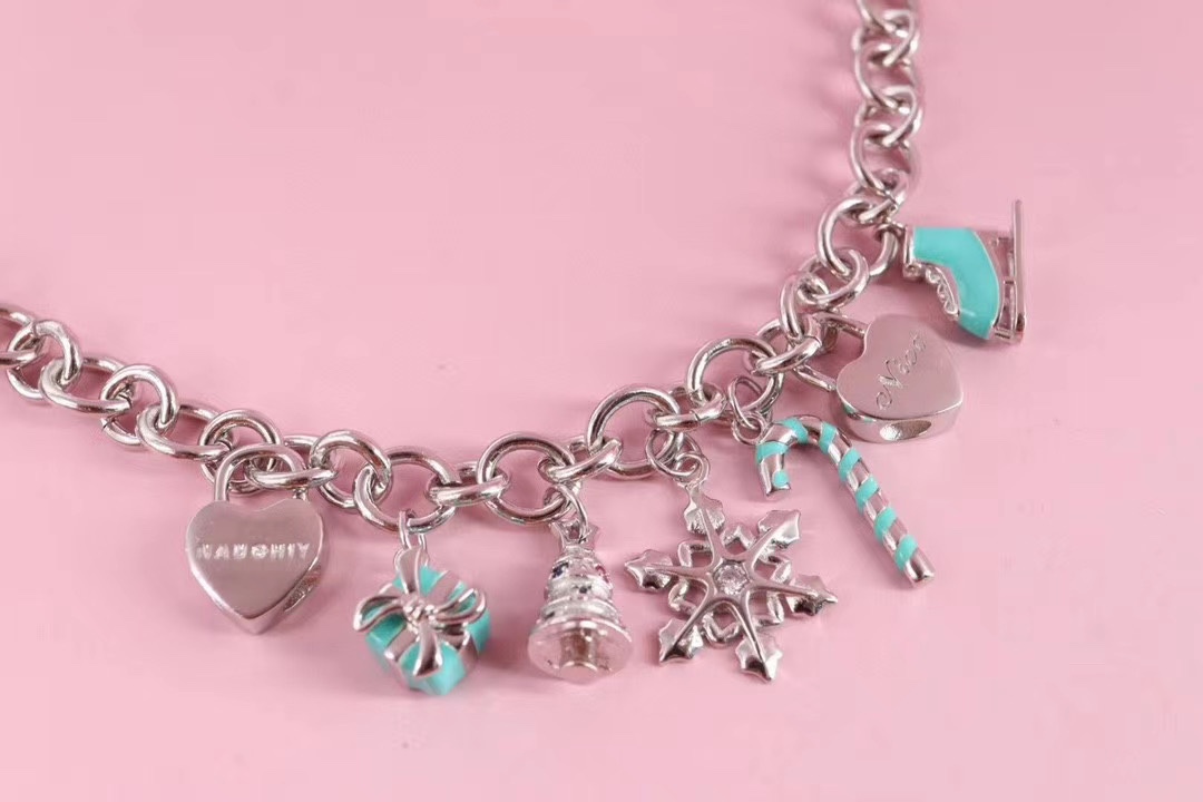 Tiffany & Co. Tiffany&Co.纯银 蓝色珐琅圣诞手链