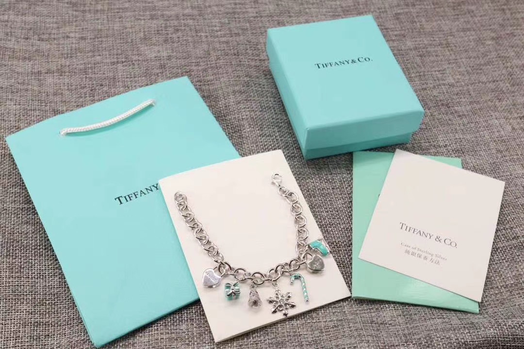 Tiffany & Co. Tiffany&Co.纯银 蓝色珐琅圣诞手链
