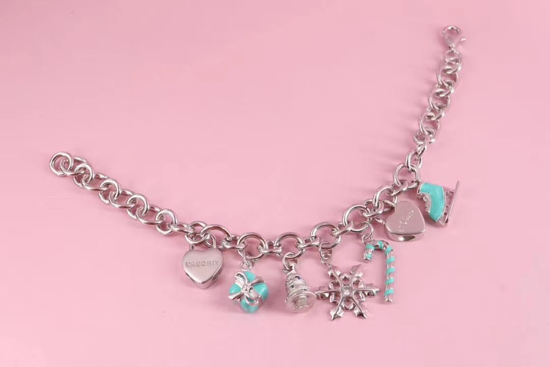 Tiffany & Co. Tiffany&Co.纯银 蓝色珐琅圣诞手链