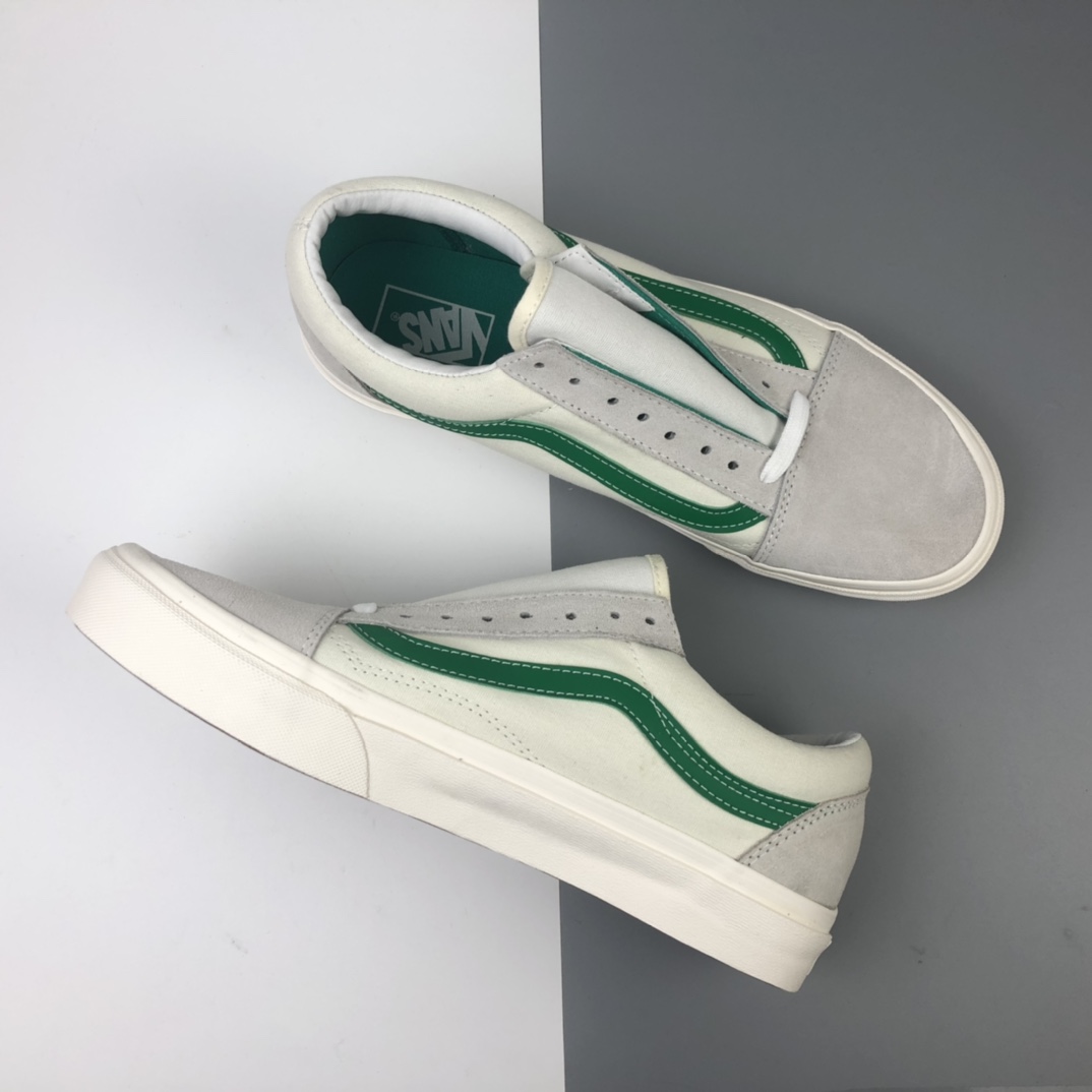 130 Vans Old Skool Color Theory 经典系列权志龙大头绿条低帮板鞋 VN0A3DZ3RFX