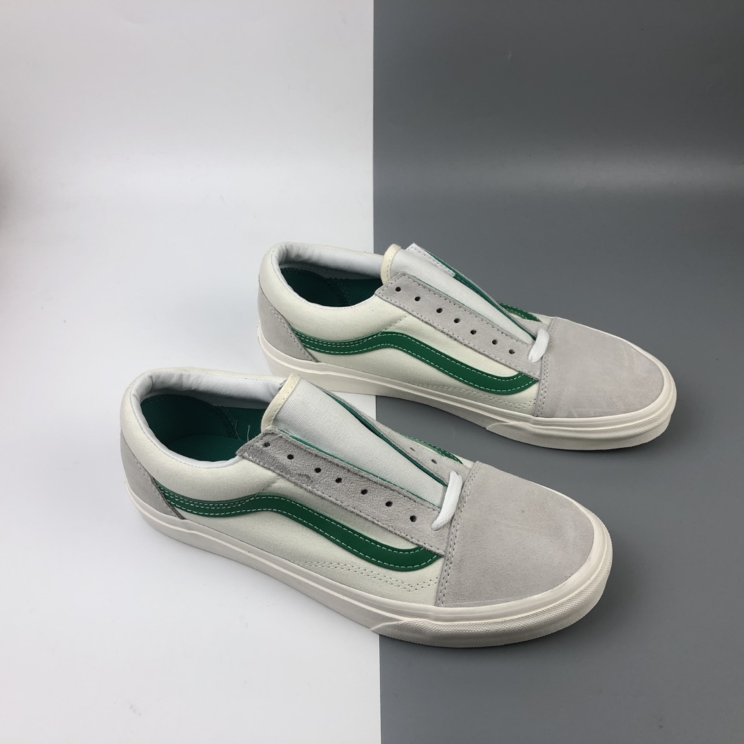 130 Vans Old Skool Color Theory 经典系列权志龙大头绿条低帮板鞋 VN0A3DZ3RFX